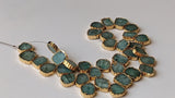 12-13mm Electroplated Light Natural Emerald Beads Slices For Necklace (5Pcs To 1OPcs) - PDG307