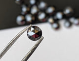 Rare Rose Cut Black Diamond Cabochons, 2.5mm Natural Round Flat Back Rose-Cut Diamonds for Ring, Jewelry Making (2Pcs To 5Pcs) - PDD930
