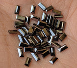 Black Tapered 4x2 mm Baguette Cut Rectangle Faceted Diamond for Earring-PDD836