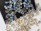 6x4mm-7x5mm Labradorite Pear Cut, RARE Labradorite Cut Stone Pear Shape Faceted