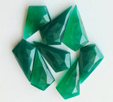 22mm Green Onyx Shield Shape, 5 Pcs Loose Green Onyx Fancy Shield Both Side Faceted Gemstones - ASG32Z