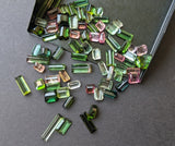 4-12mm Multi Tourmaline Baguette Cut Stone, Sparkling Multi Tourmaline Faceted