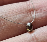 3.7x3mm Cognac diamond Faceted Tear Drop Bead, Diamond Drop For Jewelry-PPKJ169