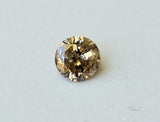 3mm Champagne Brown Round Faceted Champagne Solitaire Diamond For Ring-PDD852