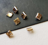 Melee Champagne Diamonds, 1.5mm Natural Square Princess Cut Faceted Brown Diamond For Jewelry (1Pc To 2Pc) - PPKJ216