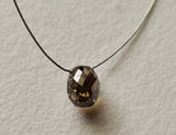 3.7x3mm Cognac diamond Faceted Tear Drop Bead, Diamond Drop For Jewelry-PPKJ169