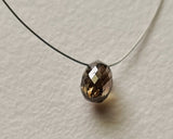 3.7x3mm Cognac diamond Faceted Tear Drop Bead, Diamond Drop For Jewelry-PPKJ169