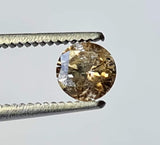 3mm Champagne Brown Round Faceted Champagne Solitaire Diamond For Ring-PDD852