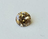 3mm Champagne Brown Round Faceted Champagne Solitaire Diamond For Ring-PDD852