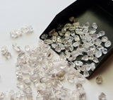 Herkimer Diamond, NATURAL 5-9mm Clear White Raw Rough Loose Herkimer Diamond Cabochon (10Cts To 20Cts) - PKSG165Z