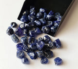 10-12mm Blue Rough Raw Sapphire Gemstone, Natural Rough Loose Blue Sapphire Stones, 2Pcs - PDG325