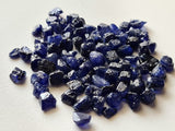 Blue Rough Un Drilled Glass Filled Raw Sapphire Natural Gem Stones, 5 Pieces Loose Raw Blue Sapphire For Jewelry - PDG338