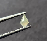5x2.8mm White Kite Cut Diamond, 0.2 Cts Natural White Fancy Kite Shape Diamond Flat Back Diamond Cabochon for Ring -PDD795