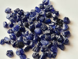 Blue Rough Un Drilled Glass Filled Raw Sapphire Natural Gem Stones, 5 Pieces Loose Raw Blue Sapphire For Jewelry - PDG338