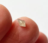 5x2.8mm White Kite Cut Diamond, 0.2 Cts Natural White Fancy Kite Shape Diamond Flat Back Diamond Cabochon for Ring -PDD795