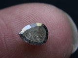 Salt And Pepper 3.9x3mm 0.16 Ct Pear Faceted Clear Black Diamond For Ring-PDD845
