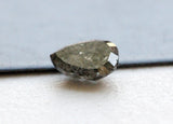 Salt And Pepper 3.9x3mm 0.16 Ct Pear Faceted Clear Black Diamond For Ring-PDD845