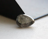Salt And Pepper 3.9x3mm 0.16 Ct Pear Faceted Clear Black Diamond For Ring-PDD845