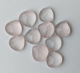 9.5-10mm Rose Quartz Cabochons, Natural Rose Quartz Faceted Heart Shaped