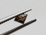 3.1mm Cognac Round Brilliant Cut 0.15Cts Solitaire Diamond For Ring-PDD853