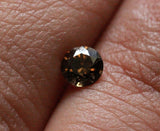 3.1mm Cognac Round Brilliant Cut 0.15Cts Solitaire Diamond For Ring-PDD853