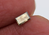 Natural Salt And Pepper Baguette Diamond, Rare 2.9x1.9mm Rectangular Faceted