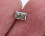 Natural Salt And Pepper Baguette Diamond, Rare 2.9x1.9mm Rectangular Faceted