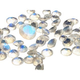 7mm Rainbow Moonstone Faceted Round Cut, 1 Piece Loose Rainbow Moonstone Gemstones For Ring - KRS307Z