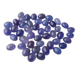 6x8mm - 7x9mm Tanzanite Plain Cabochons, Natural Tanzanite Oval Flat Back