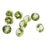 4mm Peridot Round Cut Stone Lot, Loose Pointed Back Round Faceted Peridot Gemstones For Jewelry (5 CTW To 25 CTW) - KSN200Z