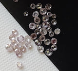Pink Rose Cut Diamond, RARE 1.9-2.1mm Natural Pink 1 Pc Loose Rosecut Faceted Diamond Cabochon for Jewelry - PPKJ156