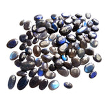 12-15mm Labradorite Rose Cut Cabochons, 5 Pieces Natural Rose Cut Free Form Shape Labradorite Flat Back Cabochons - PDG242A