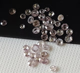 Pink Rose Cut Diamond, RARE 1.9-2.1mm Natural Pink 1 Pc Loose Rosecut Faceted Diamond Cabochon for Jewelry - PPKJ156