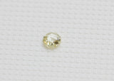 Rose Cut Diamond, Natural Light Yellow Round Single Loose 2.8mm Rose Cut Diamond