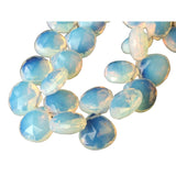 12mm Fire Opal Faceted Heart Beads, Opalite Beads Faceted Heart Briolettes For Jewelry (2IN To 4IN) - PDG369