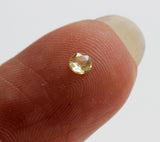 Rose Cut Diamond, Natural Light Yellow Round Single Loose 2.8mm Rose Cut Diamond