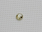 Rose Cut Diamond, Natural Light Yellow Round Single Loose 2.8mm Rose Cut Diamond