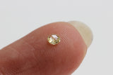 Natural Light Yellow Round Single Loose 3.4mm Rose Cut Diamond For Ring-PDD855