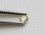 Natural Light Yellow Round Single Loose 3.4mm Rose Cut Diamond For Ring-PDD855