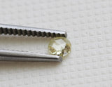 Rose Cut Diamond, Natural Light Yellow Round Single Loose 2.8mm Rose Cut Diamond