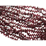 4x5mm - 4x6mm Plain Garnet Pear Beads, 13 Inch Strand Red Garnet Gemstone Beads For Necklace (1 ST To 5 ST) - KRIS48