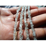 4 mm To 5 mm Each Aquamarine Rough Nuggets, Aquamarine Raw Nuggets, 8 Inch