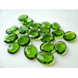 12x15mm To 15x20mm Peridot Colored Hydro Quart Rose Cut Flat Back Cabochons