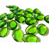 12x15mm To 15x20mm Peridot Colored Hydro Quart Rose Cut Flat Back Cabochons
