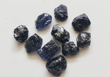 11-12mm Blue Rough Raw Sapphire Gemstone, Loose Raw Blue Sapphire Jewelry Stones, 2 Pcs - PDG358