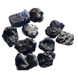 11-12mm Blue Rough Raw Sapphire Gemstone, Loose Raw Blue Sapphire Jewelry Stones, 2 Pcs - PDG358