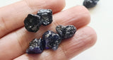 10-11mm Blue Rough Raw Sapphire Gemstone, Loose Raw Blue Sapphire Stones Jewelry, 2 Pcs - PDG357