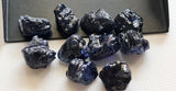 10-11mm Blue Rough Raw Sapphire Gemstone, Loose Raw Blue Sapphire Stones Jewelry, 2 Pcs - PDG357