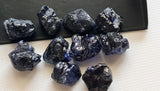 10-11mm Blue Rough Raw Sapphire Gemstone, Loose Raw Blue Sapphire Stones Jewelry, 2 Pcs - PDG357