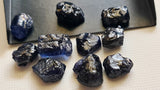 11-12mm Blue Rough Raw Sapphire Gemstone, Loose Raw Blue Sapphire Jewelry Stones, 2 Pcs - PDG358